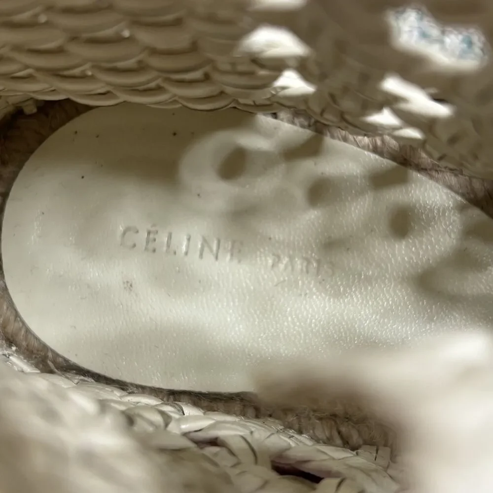 Celine Leather Woven Espadrilles